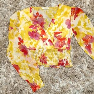 Sheer floral shirt